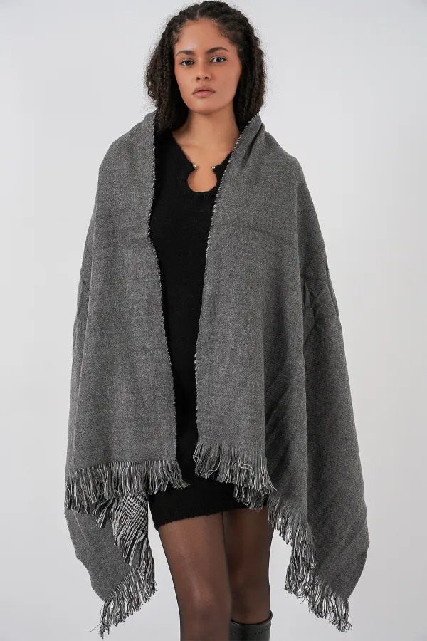 Écharpe-châle épaisse et douce pour femme 15951 - Anthracite Écharpe-châle épaisse et douce pour femme 15951 - Anthracite