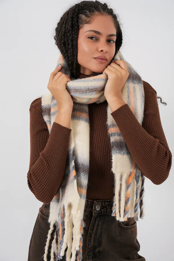 Écharpe-châle épaisse et douce pour femme 15951 - Beige clair Écharpe-châle épaisse et douce pour femme 15951 - Beige clair