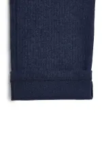 Indigo Wide Leg Elastic Waist Winter Children's Tracksuit Bottoms