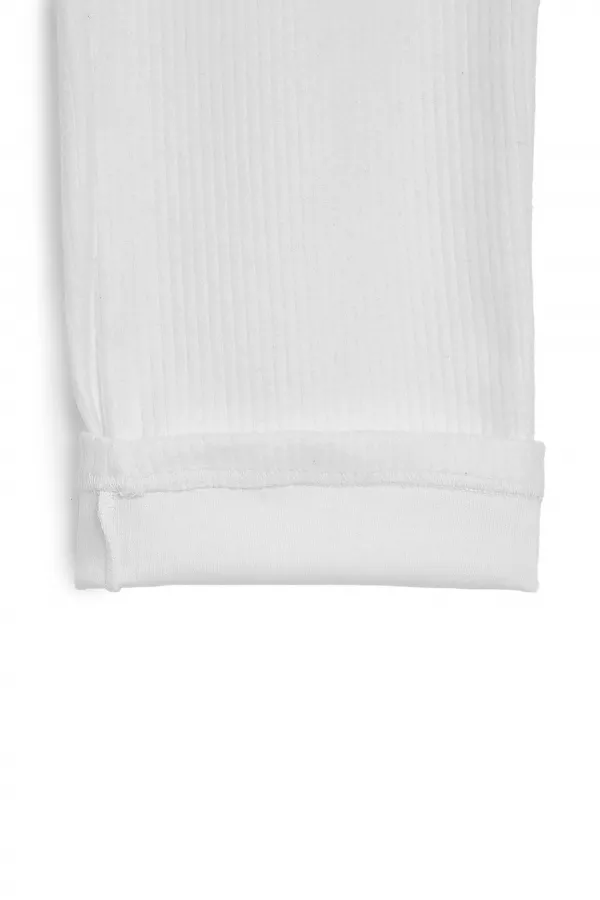 Ecru Wide Leg Elastic Waist Winter Children's Tracksuit Bottoms