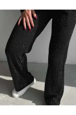 Modal Kumaş Kristal Taş Detaylı İkili Takım Modal Kumaş Kristal Taş Detaylı İkili Takım