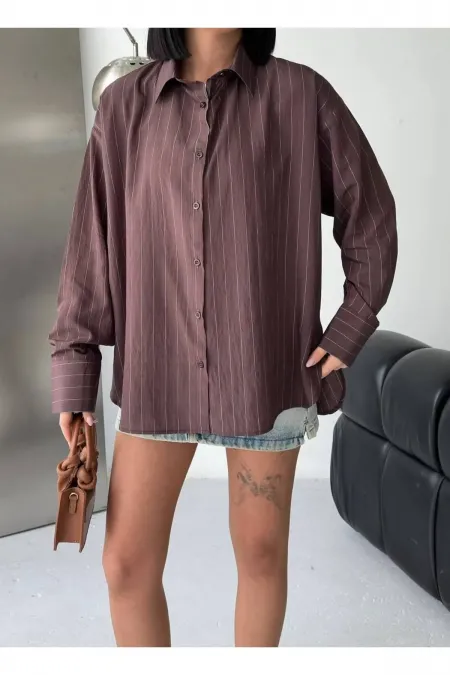 Çizgili salaş gömlek