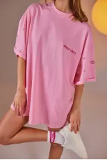 Eye Tshirt Biker Takım Pembe