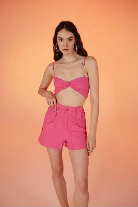 Rise Zincirli Bluz Pembe