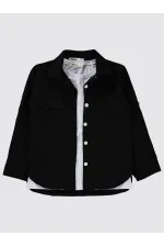 Chemise fille 6-9 ans noire - Paquet