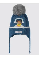 Bebek Atkı Bere Eldiven Setleri 0-24 Ay Mavi - Paket