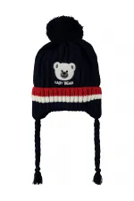 Bebek Atkı Bere Eldiven Setleri 0-24 Ay Lacivert - Paket Bebek Atkı Bere Eldiven Setleri 0-24 Ay Lacivert - Paket