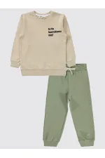 Ensemble survêtement garçon 2-5 ans kaki - Paquet
