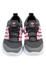 Kız Çocuk Spor Ayakkabı 21-25 Numara Füme-Pembe - Paket