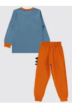 Erkek Çocuk Pijama Takımı 2-5 Yaş Koyu Oranj - Paket