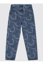 Pantalon fille 6-9 ans bleu clair - Paquet