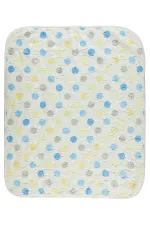 Couverture et lange bébé 0-24 mois Crème-Bleu - Paquet
