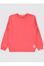 Girl's Sweatshirt 10-13 Years Old Sunset Coral - Package