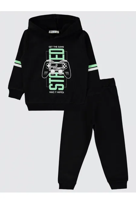 Boys Tracksuit Set 2-5 Years Old Black - Package