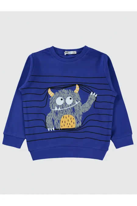 Erkek Çocuk Sweatshirt 2-5 Yaş Saks - Paket Erkek Çocuk Sweatshirt 2-5 Yaş Saks - Paket