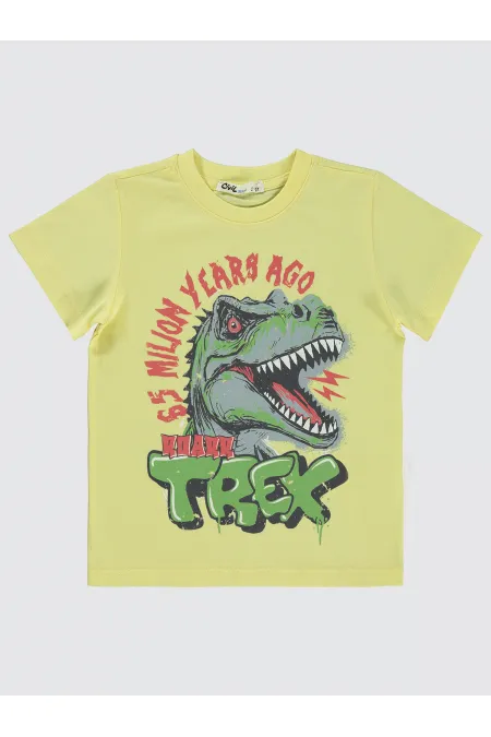 Boys T-Shirt 2-5 Years Old Light Yellow - Package Boys T-Shirt 2-5 Years Old Light Yellow - Package