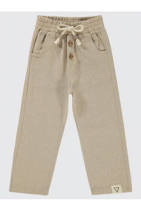 Boy Trousers 2-5 Years Old Stone Color - Pack
