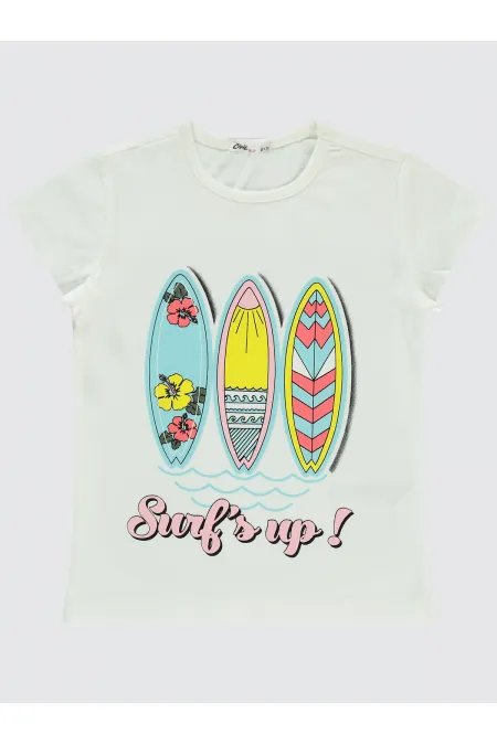 Kız Çocuk Tişört 6-9 Yaş Ekru - Paket Kız Çocuk Tişört 6-9 Yaş Ekru - Paket