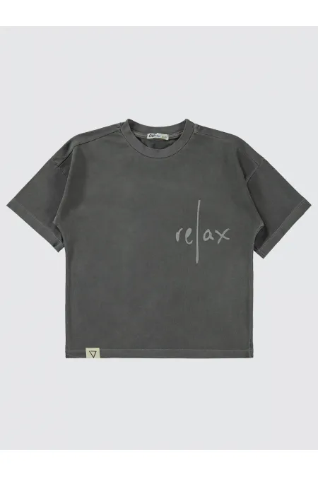 Boys T-Shirt 6-9 Years Old Anthracite - Package