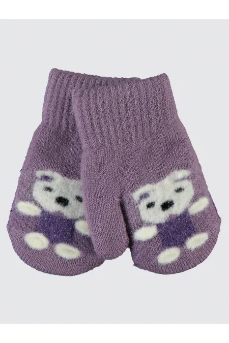 Girl Gloves 6-9 Years Old Lilac - Package Girl Gloves 6-9 Years Old Lilac - Package