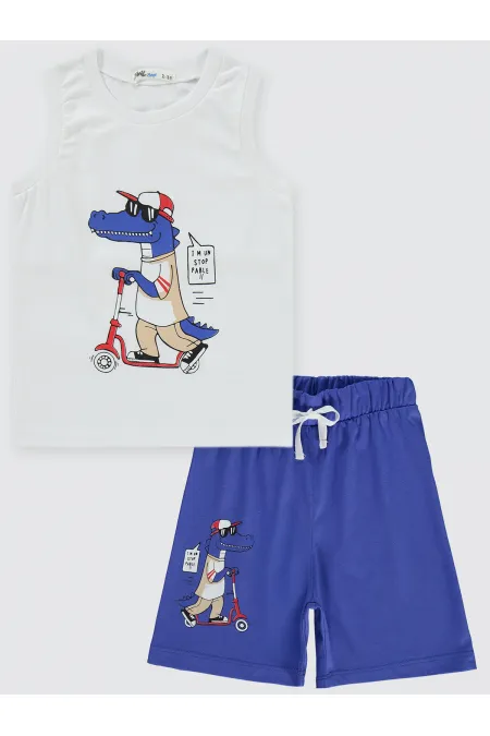 Erkek Çocuk Pijama Takımı 2-5 Yaş Beyaz - Paket Erkek Çocuk Pijama Takımı 2-5 Yaş Beyaz - Paket