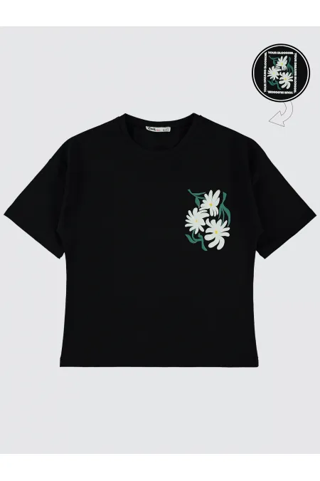 Girls' T-Shirt 10-13 Years Old Black - Pack