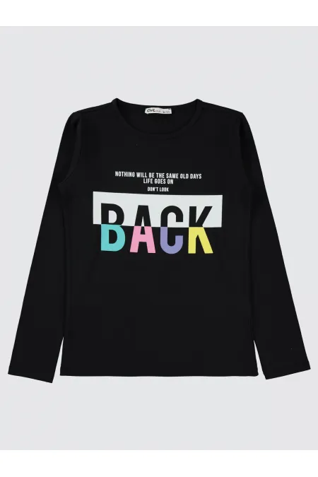 Kız Çocuk Sweatshirt 10-13 Yaş Siyah - Paket