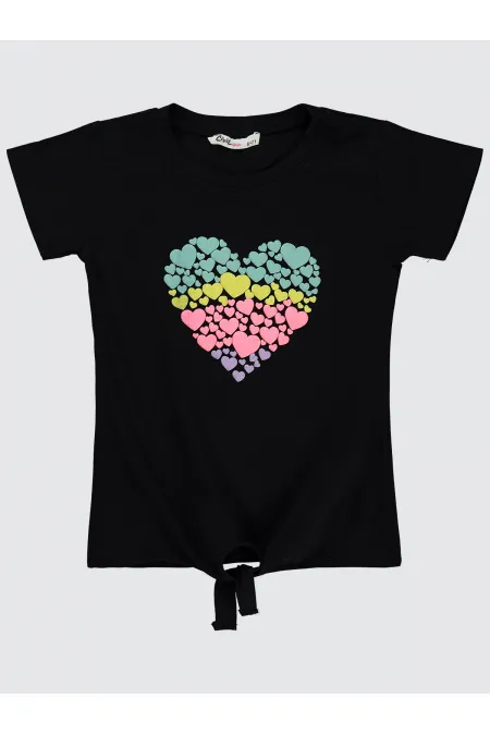 Kız Çocuk Tişört 6-9 Yaş Siyah - Paket Kız Çocuk Tişört 6-9 Yaş Siyah - Paket