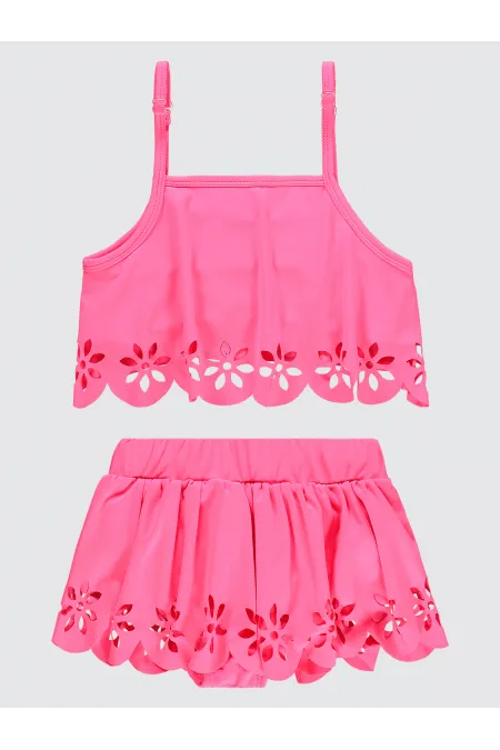 Kız Çocuk Mayo Set 2-9 Yaş Neon Pembe - Paket Kız Çocuk Mayo Set 2-9 Yaş Neon Pembe - Paket