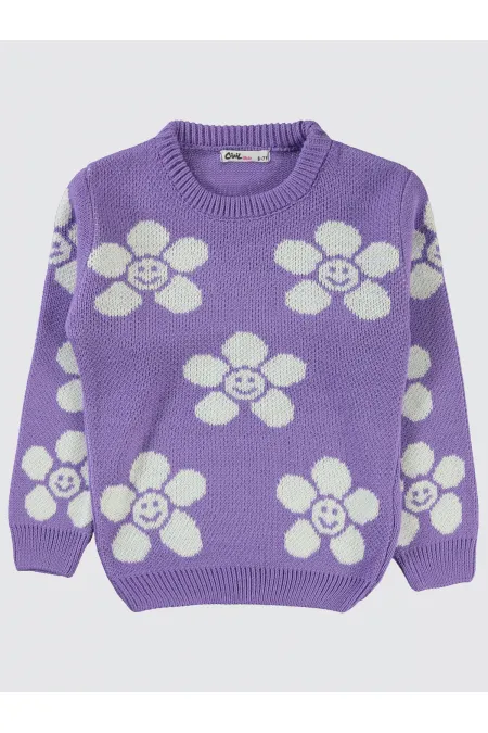 Girl's Sweater 6-9 Years Old Meta Lilac - Package Girl's Sweater 6-9 Years Old Meta Lilac - Package
