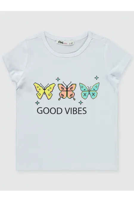 Kız Çocuk Tişört 2-5 Yaş Beyaz - Paket Kız Çocuk Tişört 2-5 Yaş Beyaz - Paket
