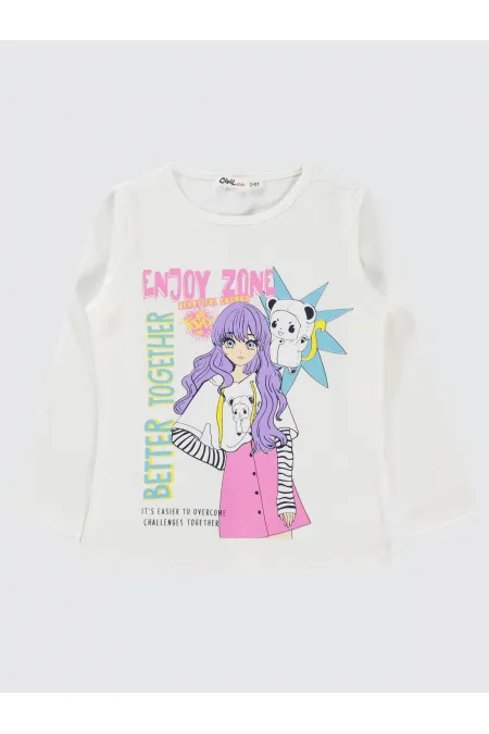 Kız Çocuk Sweatshirt 2-5 Yaş Ekru - Paket