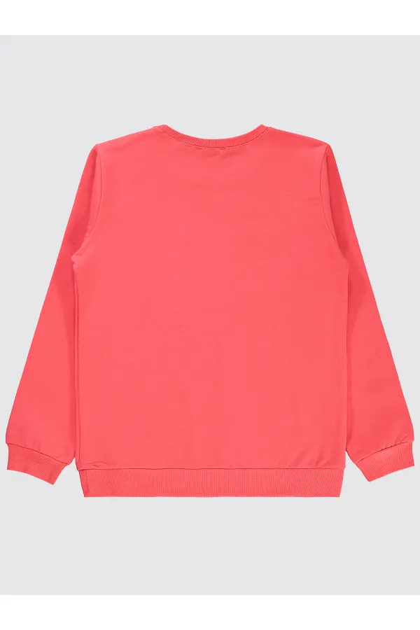 Girl's Sweatshirt 10-13 Years Old Sunset Coral - Package