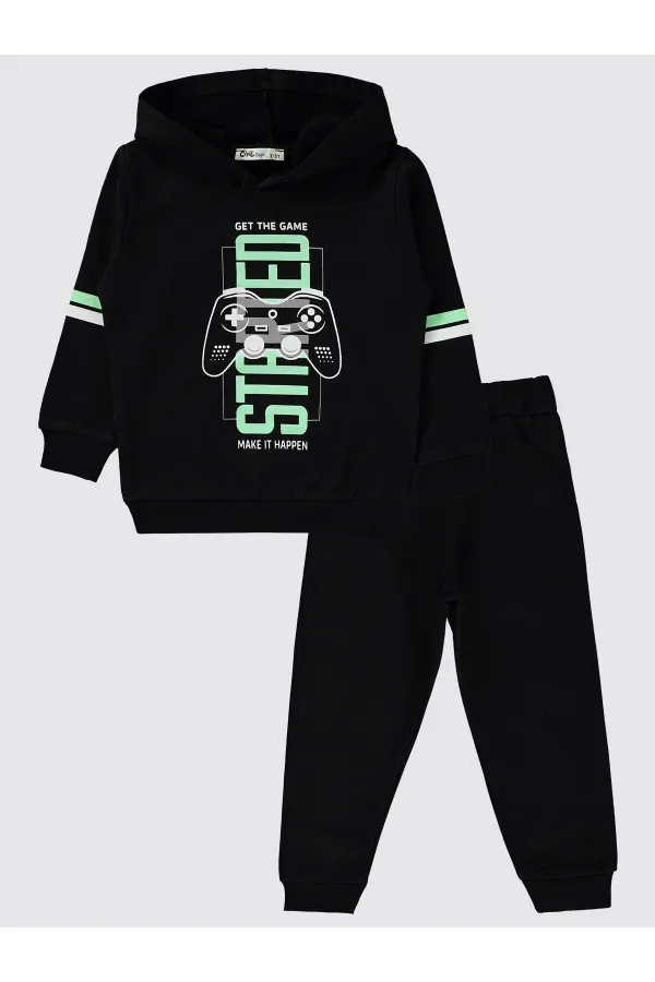 Boys Tracksuit Set 2-5 Years Old Black - Package Boys Tracksuit Set 2-5 Years Old Black - Package