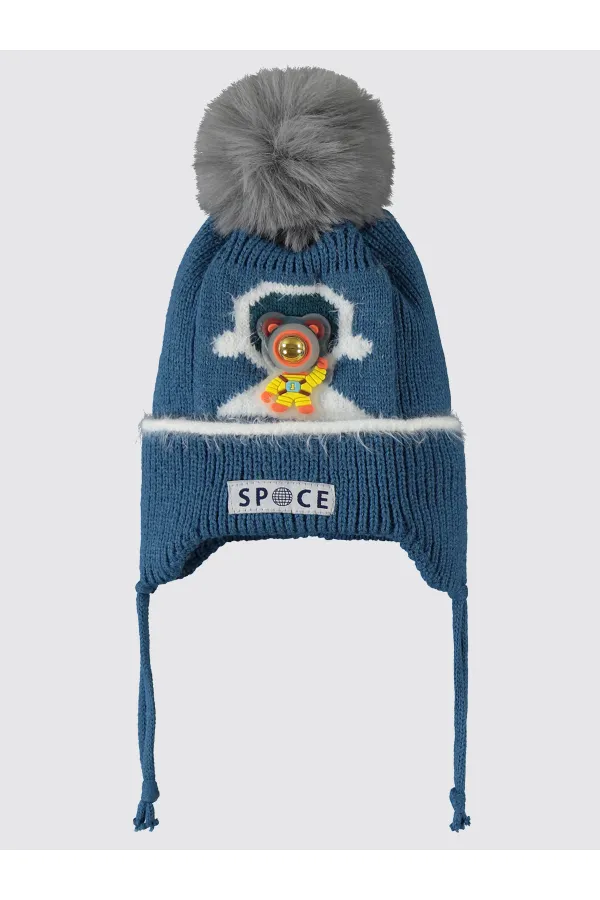 Bebek Atkı Bere Eldiven Setleri 0-24 Ay Mavi - Paket