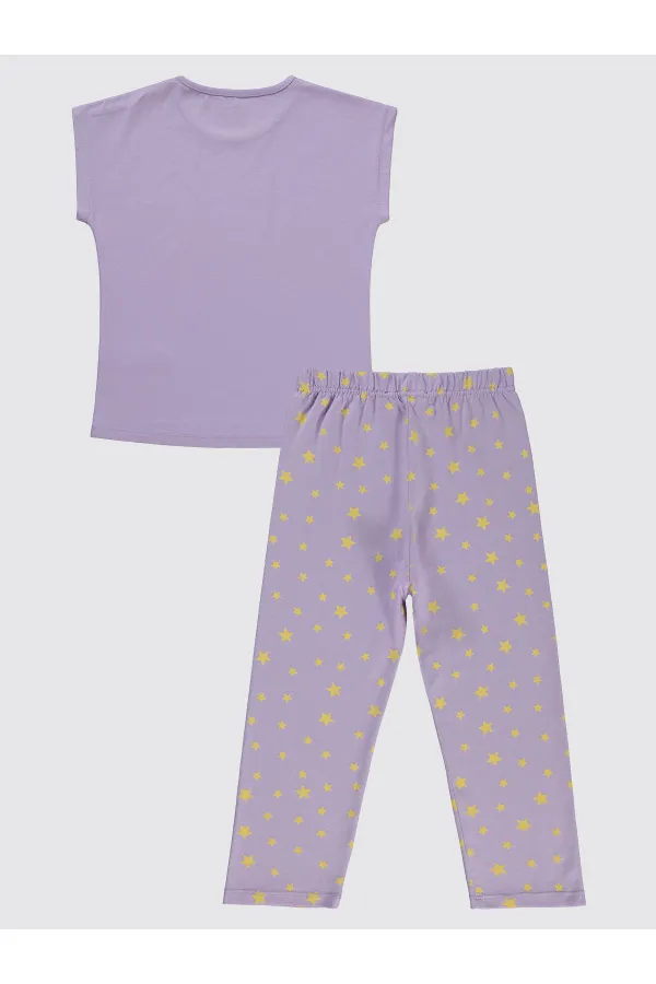 Girls Pajama Set 6-9 Years Old Digital Lavender - Package Girls Pajama Set 6-9 Years Old Digital Lavender - Package