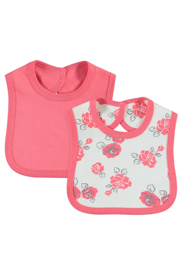 Bavoir bébé 0-24 mois Fleur de grenade - Paquet