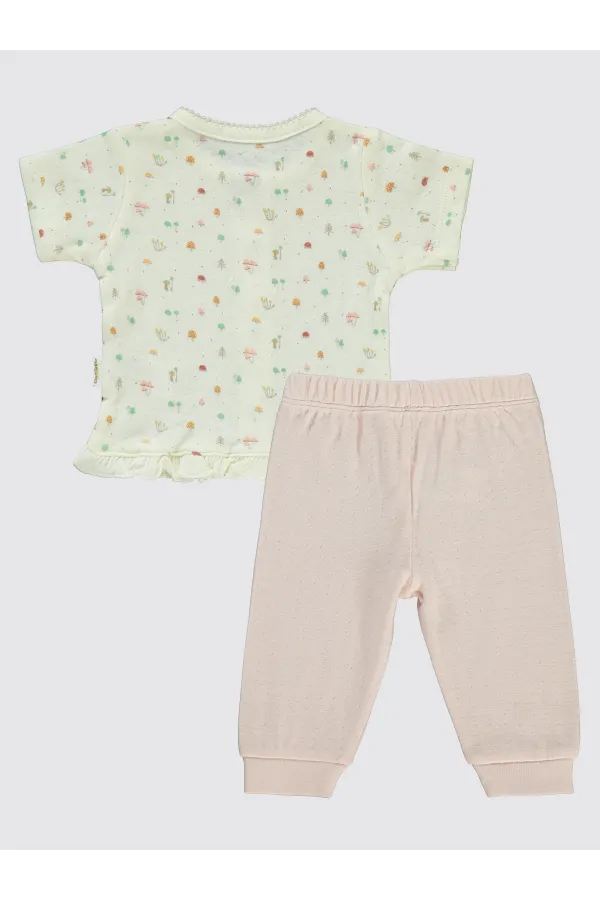Bebek Pijama Takımı 0-24 Ay Gül Kurusu - Paket