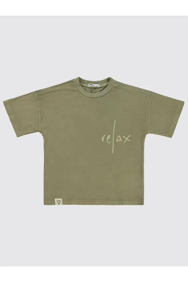 Boys T-Shirt 6-9 Years Old Stone Color - Pack