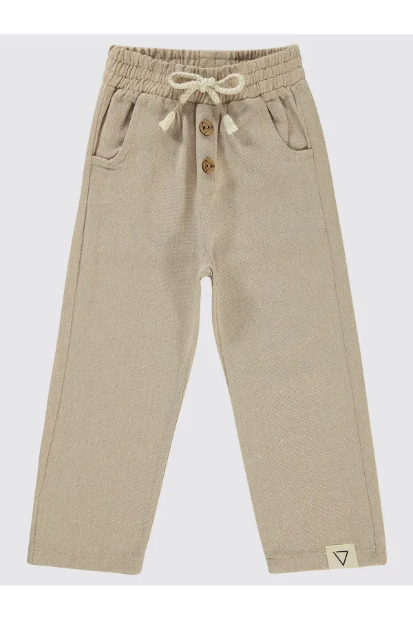 Boy Trousers 2-5 Years Old Stone Color - Pack Boy Trousers 2-5 Years Old Stone Color - Pack