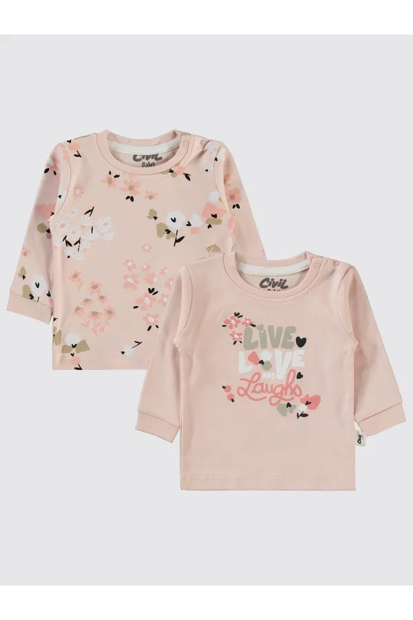 Baby Sweatshirt 0-24 Months Powder - Package Baby Sweatshirt 0-24 Months Powder - Package