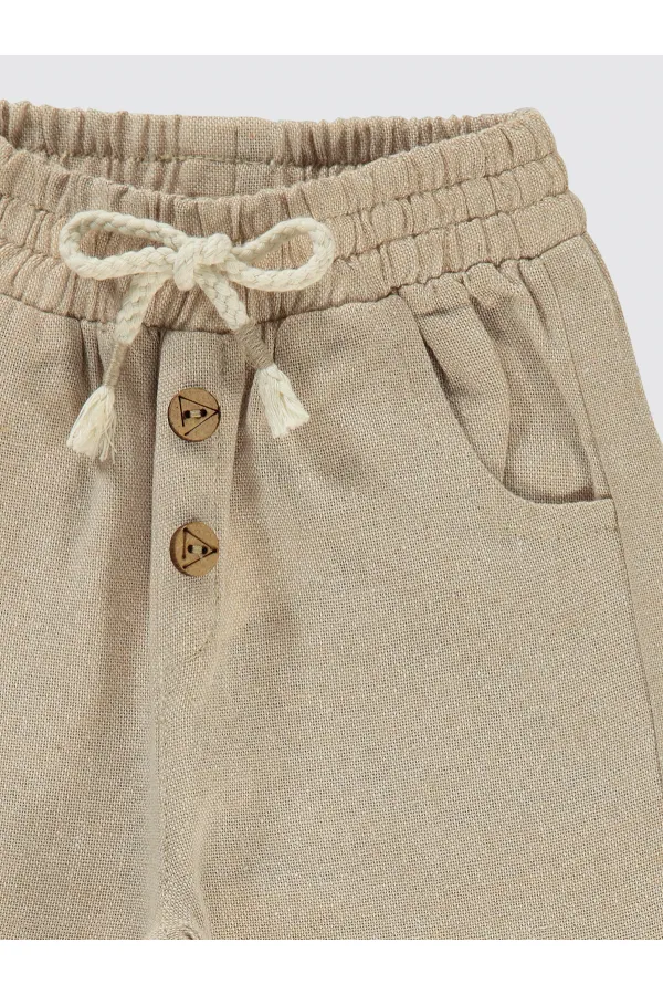 Boy Trousers 2-5 Years Old Stone Color - Pack Boy Trousers 2-5 Years Old Stone Color - Pack