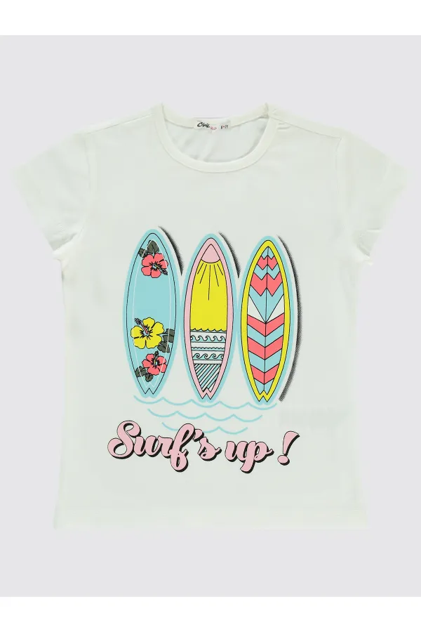 Kız Çocuk Tişört 6-9 Yaş Ekru - Paket Kız Çocuk Tişört 6-9 Yaş Ekru - Paket