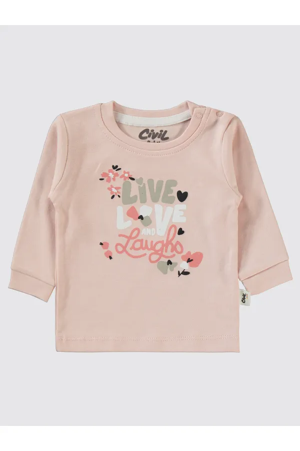 Baby Sweatshirt 0-24 Months Powder - Package Baby Sweatshirt 0-24 Months Powder - Package