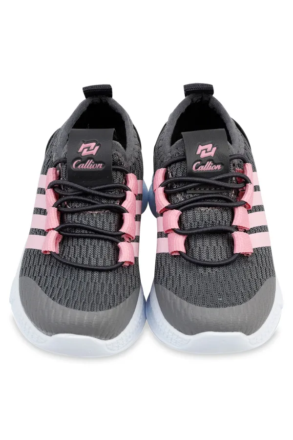 Kız Çocuk Spor Ayakkabı 21-25 Numara Füme-Pembe - Paket