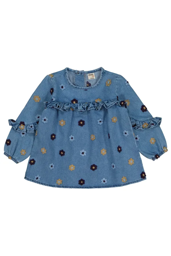 Bebek Gömlek 0-24 Ay Açık Mavi - Paket