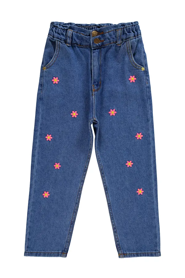 Girl's Trousers 6-9 Years Blue - Pack