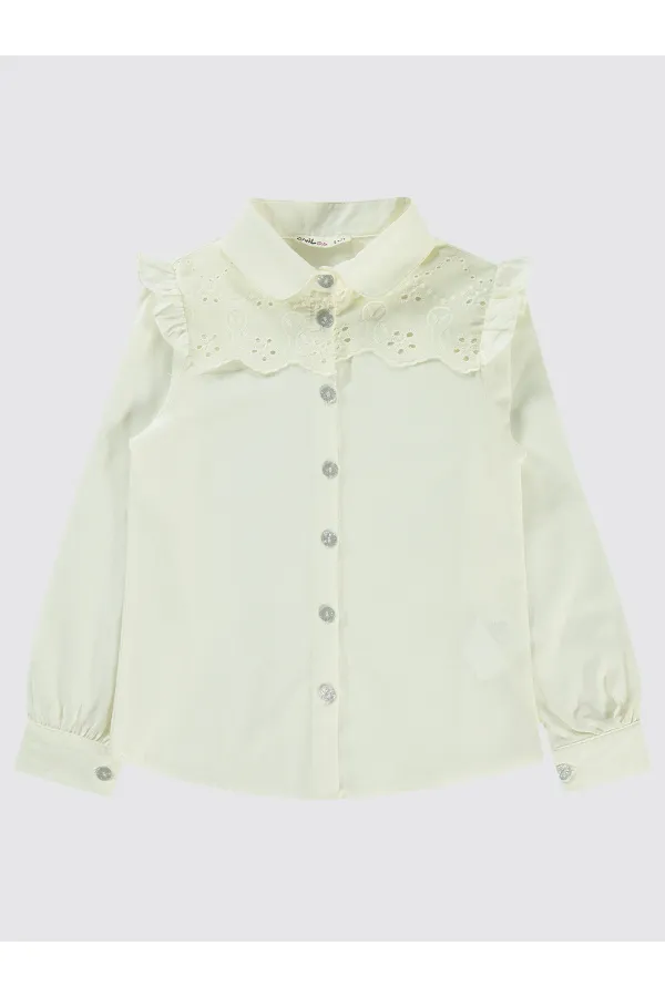 Chemise Fille 6-9 Ans Écru - Paquet
