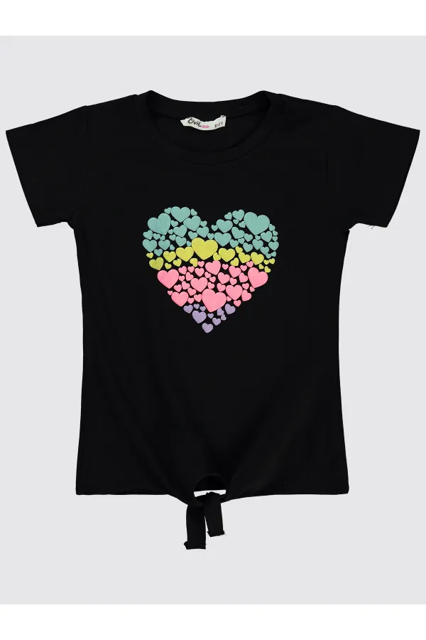 Kız Çocuk Tişört 6-9 Yaş Siyah - Paket Kız Çocuk Tişört 6-9 Yaş Siyah - Paket