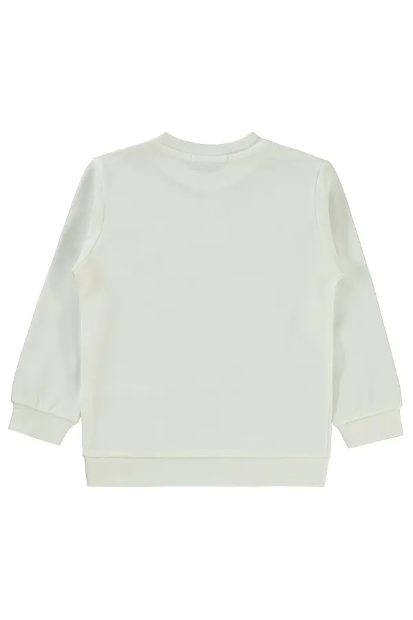 Kız Çocuk Sweatshirt 2-5 Yaş Ekru - Paket